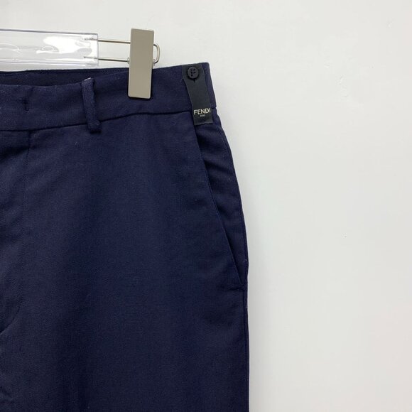 CM0455 Fendi Mens Navy Blue Cropped Trousers - Picture 3 of 8